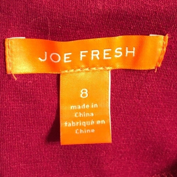 Joe Fresh Sz 8 Burgundy Knit Dress - Picture 3 of 7